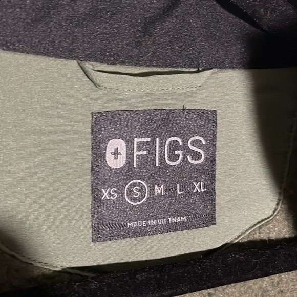 Figs On Shift Sweater knit Jacket zip up Size Small Green Sold out color - Picture 8 of 12